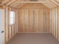 10x16 Cape Cod Style Storage Shed Interior